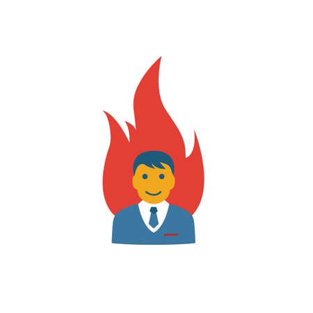 Hot Lead icon. Simple flat element from crm collection. Creative hot lead icon for templates, software and apps.のイラスト素材
