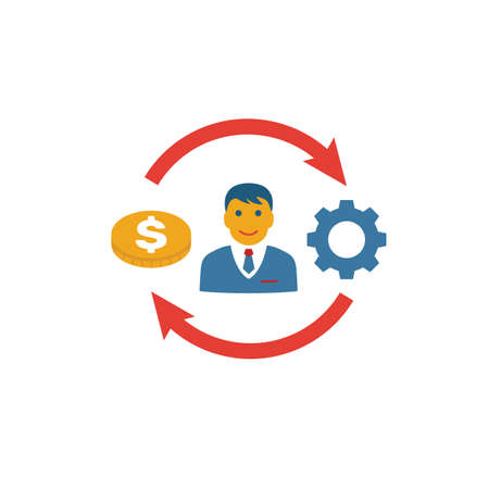 Lead Conversion icon. Simple flat element from crm collection. Creative lead conversion icon for templates, software and apps.のイラスト素材