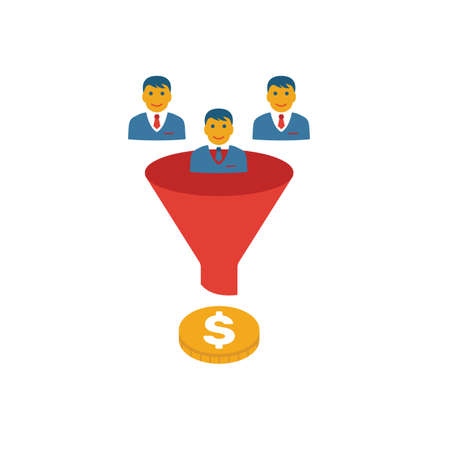Lead Generation icon. Simple flat element from crm collection. Creative lead generation icon for templates, software and apps.のイラスト素材