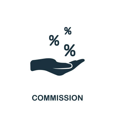 Commission icon. Creative element design from stock market icons collection. Pixel perfect Commission icon for web design, apps, software, print usageの写真素材