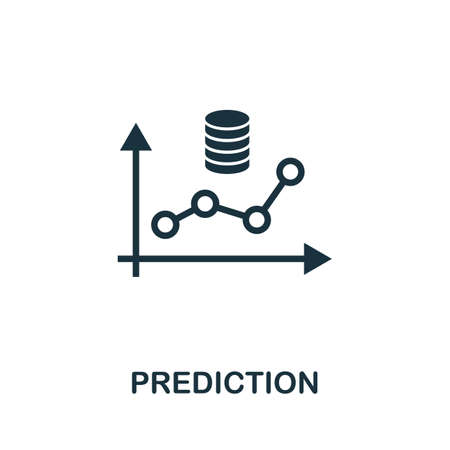 Prediction icon. Simple element from data organization collection. Filled Prediction icon for templates, infographics and more.のイラスト素材