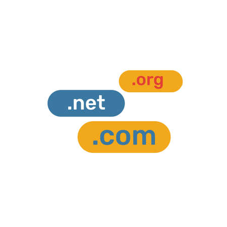 Domain icon. Simple element from web hosting icons collection. Creative Domain icon ui, ux, apps, software and infographics.のイラスト素材