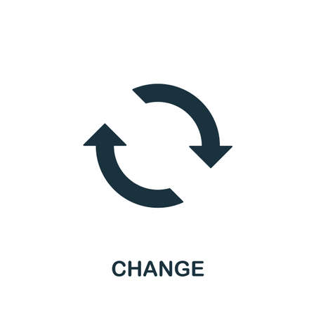 Change icon. Simple element from digital disruption collection. Filled Change icon for templates, infographics and more.のイラスト素材