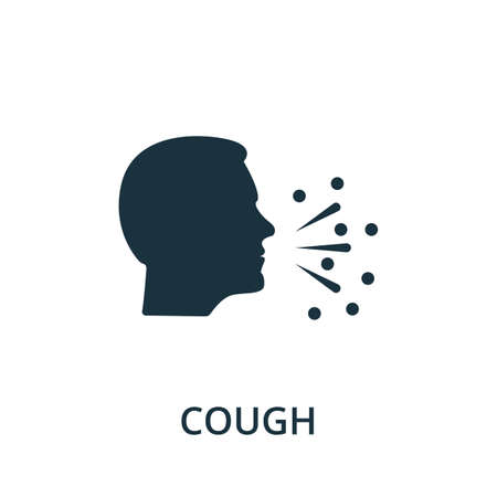 Cough icon. Simple illustration from coronavirus collection. Creative Cough icon for web design, templates, infographics and more.のイラスト素材