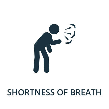 Shortness Of Breath icon. Simple illustration from coronavirus collection. Creative Shortness Of Breath icon for web design, templates, infographics and more.のイラスト素材