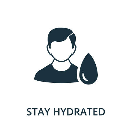 Stay Hydrated icon. Simple illustration from coronavirus collection. Creative Stay Hydrated icon for web design, templates, infographics and more.のイラスト素材