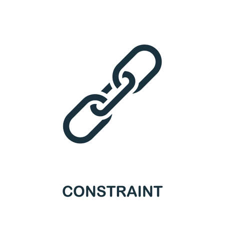 Constraint icon. Simple element from regulation collection. Filled Constraint icon for templates, infographics and more.のイラスト素材
