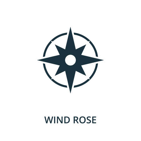 Wind Rose icon. Simple element from navigation collection. Filled Wind Rose icon for templates, infographics and more.のイラスト素材