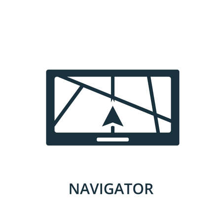 Navigator icon. Simple element from navigation collection. Filled Navigator icon for templates, infographics and more.のイラスト素材