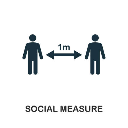 Social Measure icon. Simple element from community management collection. Filled Social Measure icon...