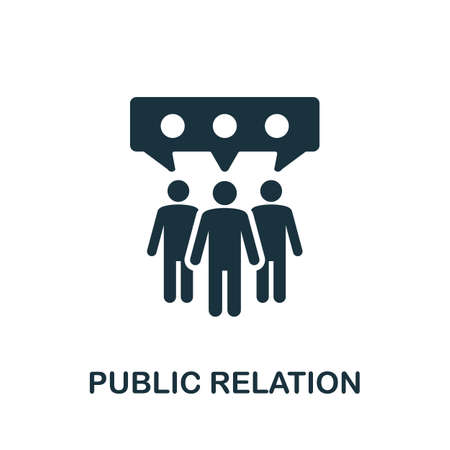 Public Relation icon. Simple element from community management collection. Filled Public Relation icon for templates, infographics and moreのイラスト素材