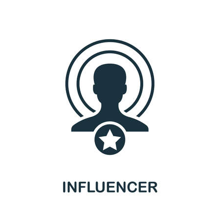 Influencer icon. Simple element from community management collection. Filled Influencer icon for templates, infographics and moreのイラスト素材