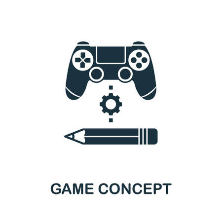Game Concept icon. Simple element from game development collection. Filled Game Concept icon for templates, infographics and moreのイラスト素材