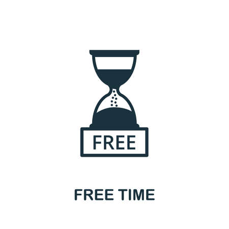 Free Time icon. Simple element from business technology collection. Filled Free Time icon for...