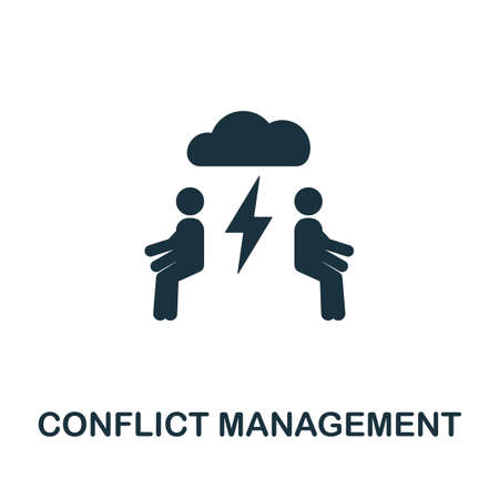 Conflict Management icon. Simple element from life skills collection. Filled Conflict Management icon for templates, infographics and moreのイラスト素材