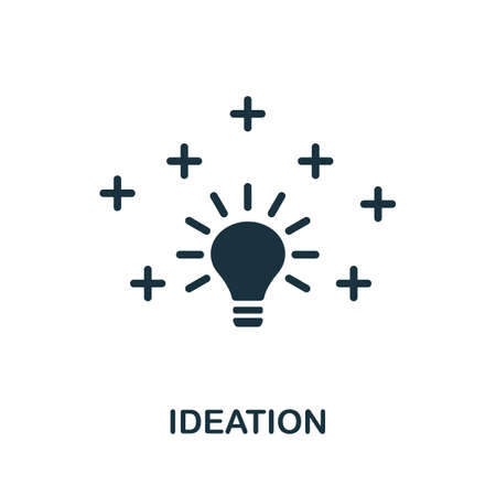 Ideation icon. Simple element from life skills collection. Filled Ideation icon for templates, infographics and moreのイラスト素材