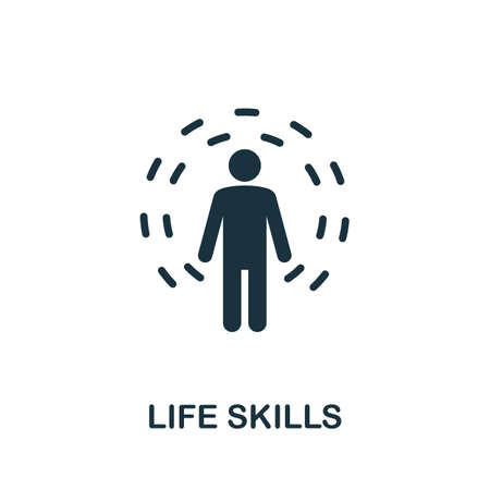 Life Skills icon. Simple creative element. Filled Life Skills icon for templates, infographics and moreのイラスト素材
