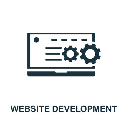 Website Development icon. Simple creative element. Filled Website Development icon for templates, infographics and moreのイラスト素材