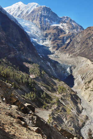 Nepalese Himalayas. Gangapurna glacier.の写真素材
