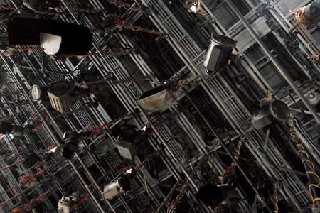 set of lighting on the ceilingの写真素材