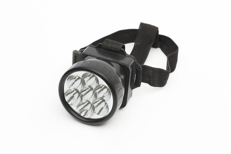 flashlight on the white backgroundの写真素材