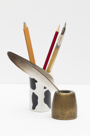 pencil on the white backgroundの写真素材