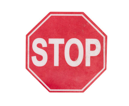 sign on the white backgroundの写真素材