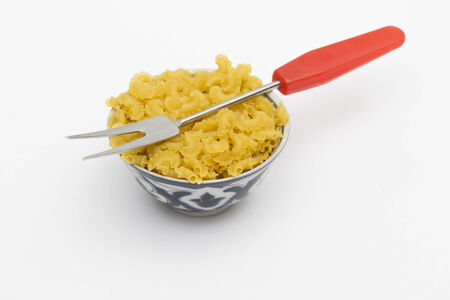 pasta on the white backgroundの写真素材