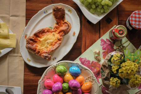 Table richly laid at Easter