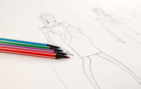 Fashion Design sketchesの写真素材