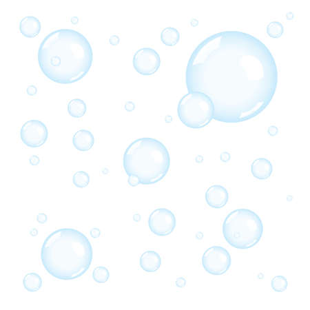 Light blue bubbles background. Vector illustration.のイラスト素材
