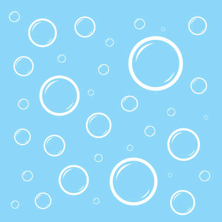 Soap bubbles background. Vector illustration.のイラスト素材