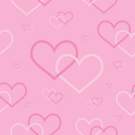 seamless background with pink intertwined hearts のイラスト素材