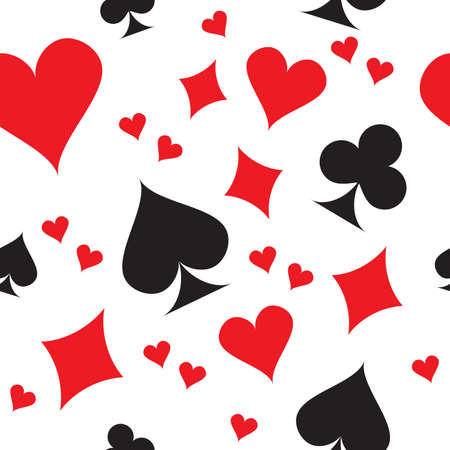 Vector card suit seamless background.のイラスト素材