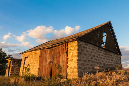 Abandoned house in the country sideの写真素材