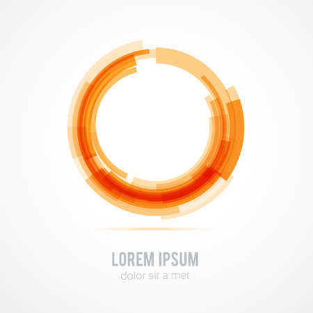 Vector illustration. Business Abstract Circle icon. Corporate, Media, Technology styles template.のイラスト素材