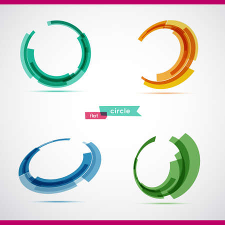 Circle set. Vector illustration. Business Abstract Circle icon. Corporate, Media, Technology styles.のイラスト素材