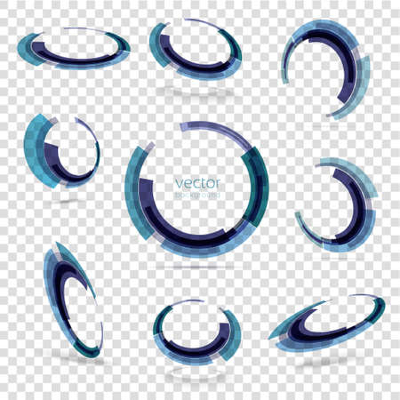 Circle set. Vector illustration. Business Abstract Circle icon. Corporate, Media, Technology styles.のイラスト素材