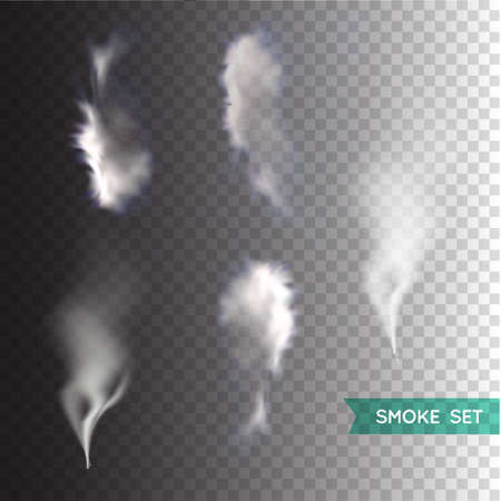 Smoke vectors on transparent background.のイラスト素材