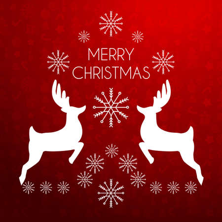 Christmas card with deerのイラスト素材