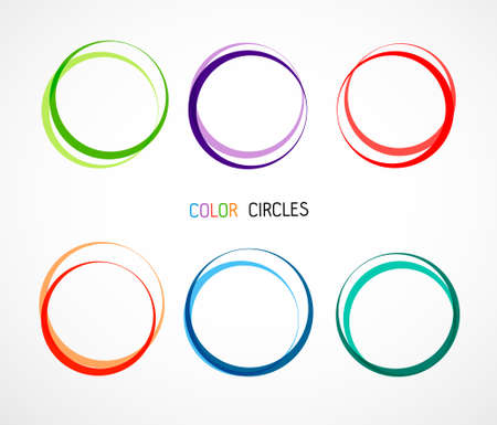Colorful circles setのイラスト素材