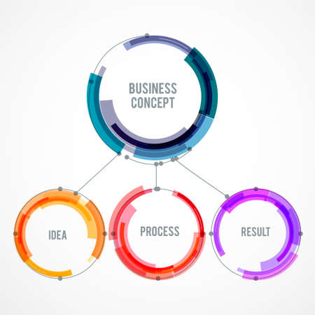 Colorful business concept with options.のイラスト素材