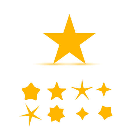 Star vector icon, flat rank, yellow favorite web symbol.のイラスト素材