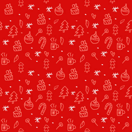 Christmas seamless pattern. Vector illustration.のイラスト素材