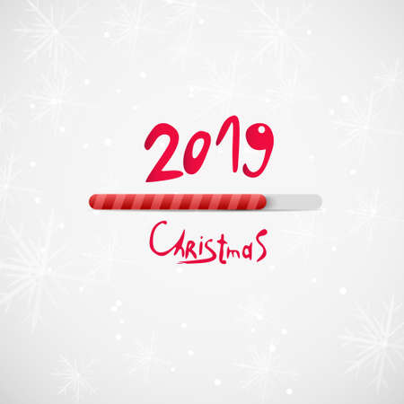 Christmas loading. Abstract design. Winter background with snow and snowflakes. Greeting card, brochure or poster template.のイラスト素材