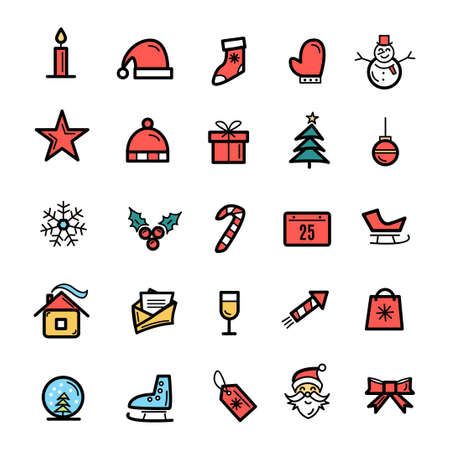 Icon collection - Christmas setのイラスト素材