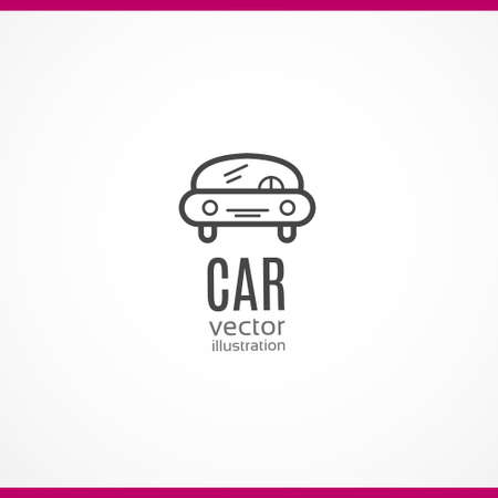 Car icon isolated on whiteのイラスト素材