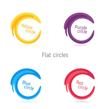 Color flat circles set.のイラスト素材