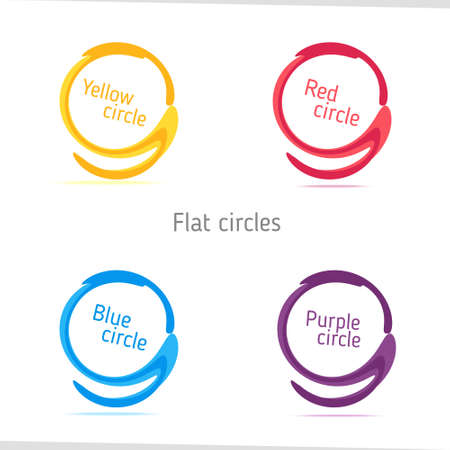 Color flat circles set.のイラスト素材
