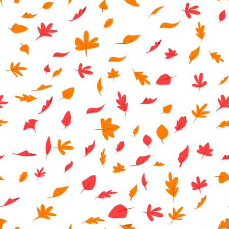 Autumn landscape, fall trees with yellow leaves, lonely bench for contemplation of autumn natureのイラスト素材
